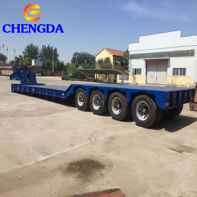 4 ejes 80 toneladas desmontables Lowboy Semi Trailer